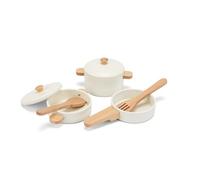 Woet® Wooden Toy Pots & Pans Set White, 7 Pieces