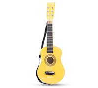 new classic Toys Wooden Guitar Toy for Toddlers 3 Boys and Girls Baby Gifts, Kids Musical Instruments for Childrens Three Year Old Inclusive Musicbook, Yellow, (10343)