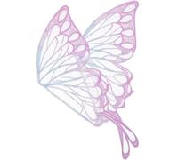 WOFASHPURET 1 Pair Butterfly Patch Butterfly Appliques Fabric Patches Embroidered Mesh Polyester Delicate Romantic Handmade Accessories for Clothing and Handicrafts Wedding Headwear