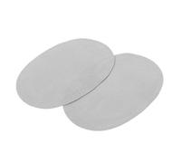 WOFASHPURET 1 Pair Garment Repair Stickers Sewing Patches Oval Pu Leather Soft Comfortable Delicate Bright Appearance Appliques for Clothes Tailor Shop Use
