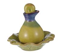 WOFASHPURET 1 Set Chic Ceramic Essential Oil Bottle Set Green Porcelain Kit with Tray for Elegant Desktop Decor Practical Use of Perfumes Essential Oils
