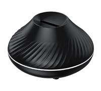 WOFASHPURET 1 Set Colourful Night Light Aromatherapy Essential Oil Diffuser Simulation Flame Humidifier Decorative Mist Diffuser for Bedroom Office Noiseless Black Home Supplies