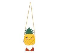 WOFASHPURET 1 x Messenger Bag Purse Small Cartoon Bag in Fruit Shape Women's Purse Bag Shoulder Bag for Women and Girls with Fruit Wallet Small Fruit Child Pineapple, yellow, 14X13X4CM