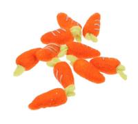 WOFASHPURET 10 Pcs Felt Carrot Decors DIY Charm Wool Felt Carrot Shape Accessories Good Decorative Effect Cute Cartoon Style for Needle Felting Crafts