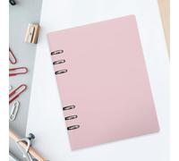 WOFASHPURET 100 Sheets Portable Notebook Binder Notebook with Easy to Turn Pages Personalize Work Pu Paper Aluminum Alloy Decorative Simple Fashionable Diary for Friends