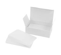 WOFASHPURET 100 White Thickened English Study Flashcards with Rounded Corners, 100pcs Blank Vocabulary Index Cards for Handwriting Memory and DIY Learning, Suitable for Revision and Note