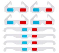 WOFASHPURET 100pcs 3d Glasses Red Blue Anaglyph Cardboard for 3d Movies And Games, White, Universal Design