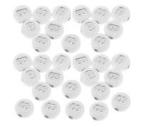 WOFASHPURET 100pcs Flat Round ABC Charm Mini Alphabet Beads Acrylic White Lightweight Easy to Use Modern Stylish Beads for Friendship Bracelet and Keychain DIY Jewelry Making