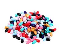 WOFASHPURET 100pcs Jewelry Clasp Connectors Plastic Bead Barrel Clasps Versatile Use Creative Variety Mixed Color Premium Plastic for Jewelry Making DIY Craft Projects Beginners Random Color