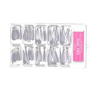 WOFASHPURET 100pcs Nail Model Plates with Measurement Scale Crystal Extension Nail Tips for Gel Manicure Salon Use Professional Art Accessory