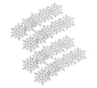 WOFASHPURET 100pcs White Snowflake Cloth Patches for DIY Projects and Holiday Decorations, Secure and Easy to Use Appliques with Unique Design for Festive Christmas Crafting
