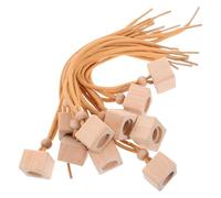 WOFASHPURET 10pcs Beech Wood Perfume Bottle Caps Square Essential Oil Diffuser Lids Easy to Open and Close Function for Car Ornament Bottles Maintaining Freshness