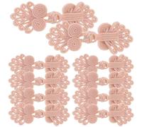 WOFASHPURET 10pcs Clothes Closure Buttons Decorative DIY Buttons Nylon Pink Delicate Knot Elegant Vintage Style for Chinese Style Clothes and Cheongsam Sewing
