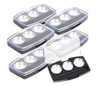 WOFASHPURET 10Pcs DIY Refillable Eyeshadow Pallet Transparent Compact Cosmetic Box with Aluminum Pans for Eyeshadow Blusher Lipstick Powder Storage Portable Makeup Case