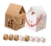WOFASHPURET 10pcs House Shaped Candy Boxes Charming Wedding Favor Containers for Christmas Sweet Treats and Party Packaging for Diverse Palates and Aesthetic Decor