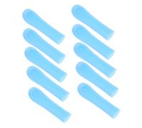 WOFASHPURET 10pcs Silicone Earwax Removal Sleeves Replacement Covers for Ear Cleaning Spoons Comfortable Touch Reusable Accessories Compatible with Various Ear Spoons Blue