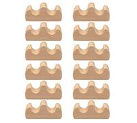 WOFASHPURET 10pcs Wooden Calligraphy Brush Stand Pen Holder Simple Traditional Style Stable Placement Beautiful Design for Calligraphy Tabletop Use