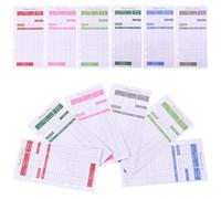WOFASHPURET 12 Sheets Expense Tracker Cash Binder Refills Budget Planner Insert Paper Extra-thick Paper Prevents Bending Easy to Organize Assorted Colour Can Be Put in Wallet Or Bag