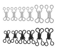 WOFASHPURET 120pcs Eyes Closure Hooks Hook and Eye Closures Alloy Assorted Color Easy to Use Easy to Store for Apparel Projects Clothes Sewing Kit Garments Accessories
