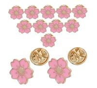 WOFASHPURET 12pcs Cartoon Cherry Blossom Brooch Cartoon Pins Oriental Element Brooch Cherry Blossom Jewelry Cute Pins for Bags Badge Alloy