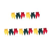 WOFASHPURET 15 pcs Large Satin Hair Bow Clips for Women Long Tail French Barrette Hairpin with Strong Clasp Vibrant Red Yellow Green Hair Accessories for Wedding Party and Daily Wear