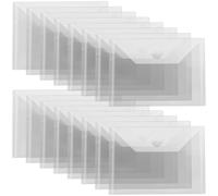 WOFASHPURET 15pcs PVC Stencils Storage Pouches Lightweight and Portable Templates Bag with Creative Appearance and Simple Design for Paper Cards Organizing