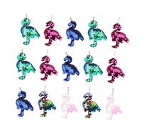 WOFASHPURET 15pcs Shiny Flamingo Sequin Keychains Creative Key Rings for Bag Decor Reflective Key Holders for Party Supplies Random Colors