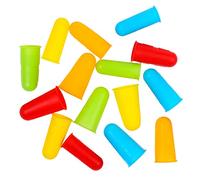 WOFASHPURET 15pcs Silicone Finger Protectors Comfortable Caps for Sewing Crafting Needlework Heat-Resistant Blue Green Yellow Orange Red Easy to Use
