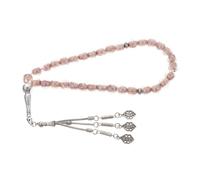 WOFASHPURET 1CM Delicate Muslim Prayer Rosary Bead Bracelet Glass Beads Religious Worship Supplies for Muslims for Meditation and Prayer