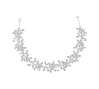 WOFASHPURET 1pc Elegant Leaf-shaped Hair Adornment Lightweight Bridal Headband for Weddings Parties and Role-playing Unique Headdress Silver Color