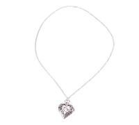 WOFASHPURET 1pc Retro Heart Pocket Watch Delicate Hollow Design Quartz Movement Stylish Silver Accessory for and Fashion Unique Vintage Style for Special Occasions