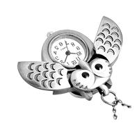 WOFASHPURET 1pc Vintage Owl Pocket Watch Delicate Crescent Design for Friends Family Retro Silver Pocket Watch for Birthdays Special Occasions