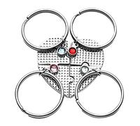 WOFASHPURET 1set Creative Jigsaw Keychains Heart Bag Pendants Rhinestone Decor for Friendship Birthdays and Special Occasions Collection