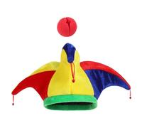 WOFASHPURET 1set Funny Clown Hat Bells and Clown Nose for Carnival Masquerade Parties and Cosplay Events Soft Costume Accessory for Adults