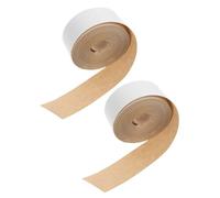 WOFASHPURET 2 Rolls Beige Adhesive Cloth Tape, No-sew Finish | Linen Texture, Smooth Seamless Trim, for Lamp Shades and Floor Shades, DIY Projects, Lasting Hold
