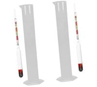 WOFASHPURET 2 Sets 3-in-1 Alcohol Hydrometer Liquid Hydrometer Glass and Plastic Lightweight Accurate Reading for Home Brew and Winemaking