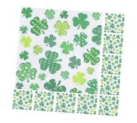 WOFASHPURET 20 Pcs St Patricks Day Napkins Green Irish Shamrock Paper Dinner Napkins for Holiday Party Decorations and Table Settings with Lucky Clover Design