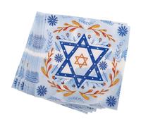 WOFASHPURET 20pcs Hanukkah Disposable Paper Napkins with Star of Holiday Beverage Tissue for Jewish Celebrations Cocktail Parties Family Dinners Quick Cleanup and Festive Tableware