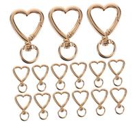 WOFASHPURET 20pcs Heart Keychain Clasps Swivel Buckles with Spring Snap Trigger Zinc Alloy Heart Shape Clips for DIY Jewelry Making Keychains Bags and Purses Accessories