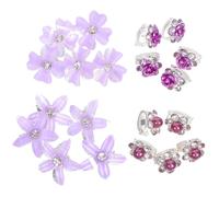 WOFASHPURET 20pcs Retro Flower Hair Clips Small Mini Floral Hair Clamps for Bangs Braids Cute Decorative Purple Barrettes Vintage Style for Women