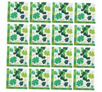 WOFASHPURET 20pcs St Patrick's Day Paper Napkins with Festive Shamrock Design Soft Resilient Disposable Dinner Party Supplies for Irish Themed Celebrations Kitchen and Bathroom Use