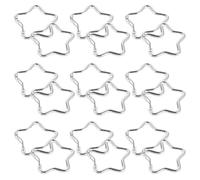 WOFASHPURET 20pcs Star Carabiner Keychain Small Keychain Clip Lightweight Aluminum Alloy Steel Wire Rapid Action Fast Identification for Backpack Gear Fishing Climbing Outdoor Use