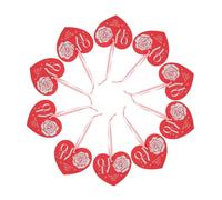 WOFASHPURET 20pcs Valentine S Day Heart Shaped Tags with Pink Ribbon Mini Creative Greeting Cards for Birthday Wedding Party Mothers Day Red Love Candy Bag Labels