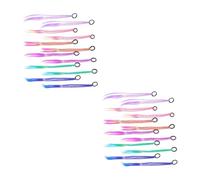 WOFASHPURET 24pcs Braid Ponytail Extension Elastic Tie Straight Sleek Wrap around Braid Hair Extensions Ponytail for Women Daily Wear