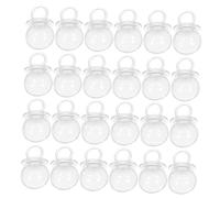 WOFASHPURET 24pcs Transparent Pacifier Candy Boxes for Shower Baptism Birthday Party Favors Clear Treat Containers for Guests Decorative Celebration Supplies