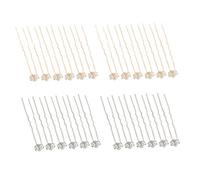 WOFASHPURET 24pcs Wedding Pearl Hairpins with Rhinestones Silver Rose Gold Pins Elegant Bridal Hair Accessories for Weddings Parties and Special Occasions