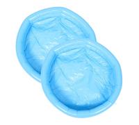 WOFASHPURET 2pairs Inflatable Foot Bath Basin with Pump Sky- Foot Soaking Tub for Pool Relaxation Portable Wash Basin for Use and above Ground Swimming Pools