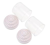WOFASHPURET 2pcs 48-hole Nail Drill Bits Holder Storage Box Nail Grinding Head Organizer Display Case for Manicure Salon and Home Use White