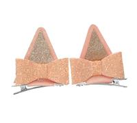 WOFASHPURET 2pcs Animal Ear Hairpin Bow Hair Clips for Boys and Girls Hair Bow Clips for Party