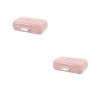 WOFASHPURET 2pcs Compact Weekly Pill Organizer with Compartments Portable Travel Medicine Case for Daily Pills and Small Items for Pocket Bag Lightweight and Sealed Storage Box